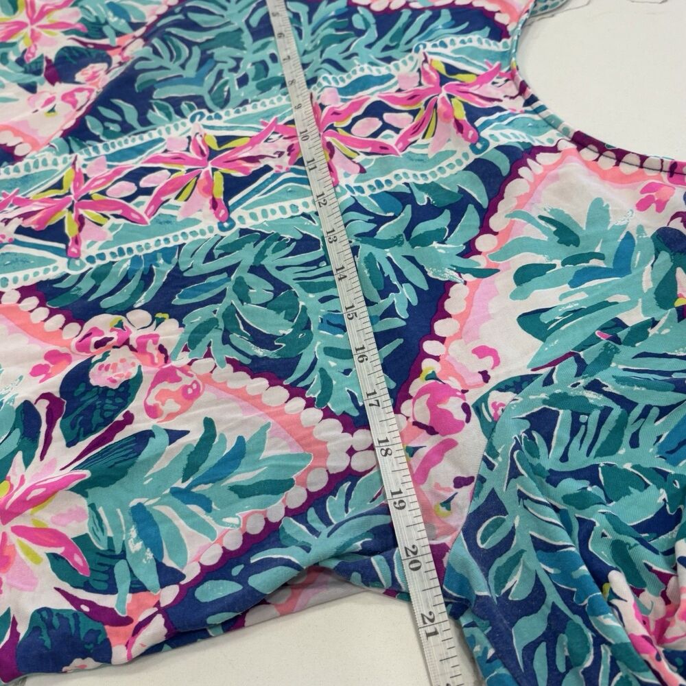 Lilly Pulitzer Dress Size XL Ophelia Swing Seaside Aqua Coconut Cove Engineered - Picture 5 of 8